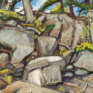 LISMER  Tumbled rocks 1946 Oil 12 x 16