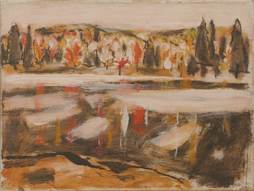 David MILNE Morning on the River 1945 oil 12 x 16