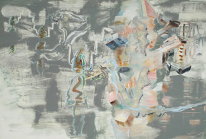 Carol WAINIO Structures of memory no.2, 1986 Oil 52" x 78"