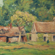 ARMINGTON  Paysage près de Louviers 1924 Oil 8 5 x 10 5