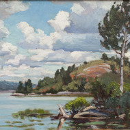 PALMER  Kirks Cove Gull Lake Oil 8 25 x 10 5