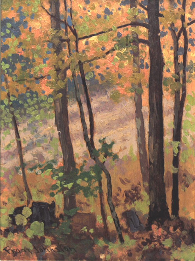Frank H. JOHNSTON Autumn colour, c.1920 Oil 8" x 6"
