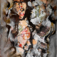 BELLEFLEUR  Sans titre 1966 Mixed media 11 5 x 8 5