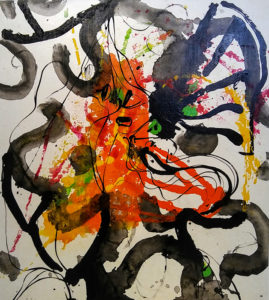 Michel BEAUCAGE Fiori II, 2017 Mixed media 39.75" x 34.75"