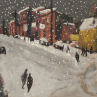 BOBAK Snow in St. John Oil 16 x 24