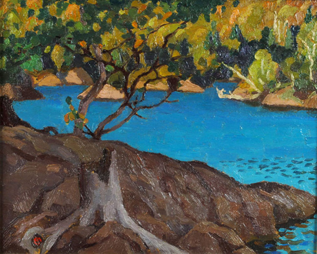 Edwin HOLGATE Laurentian Lake, c.1930 Oil 8.5" x 10.5"