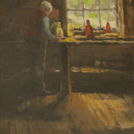 KNOWLES The old tanner Oil 12 75 x 10 25