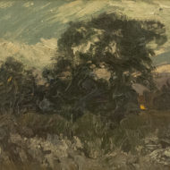 MACDONALD Sunset c1911 Oil 5 x 7