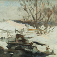 CULLEN Winter on the North River Oil 10 x 1375