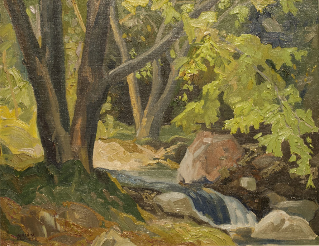 Joachim GAUTHIER Shaded stream Oil 12" x 15"