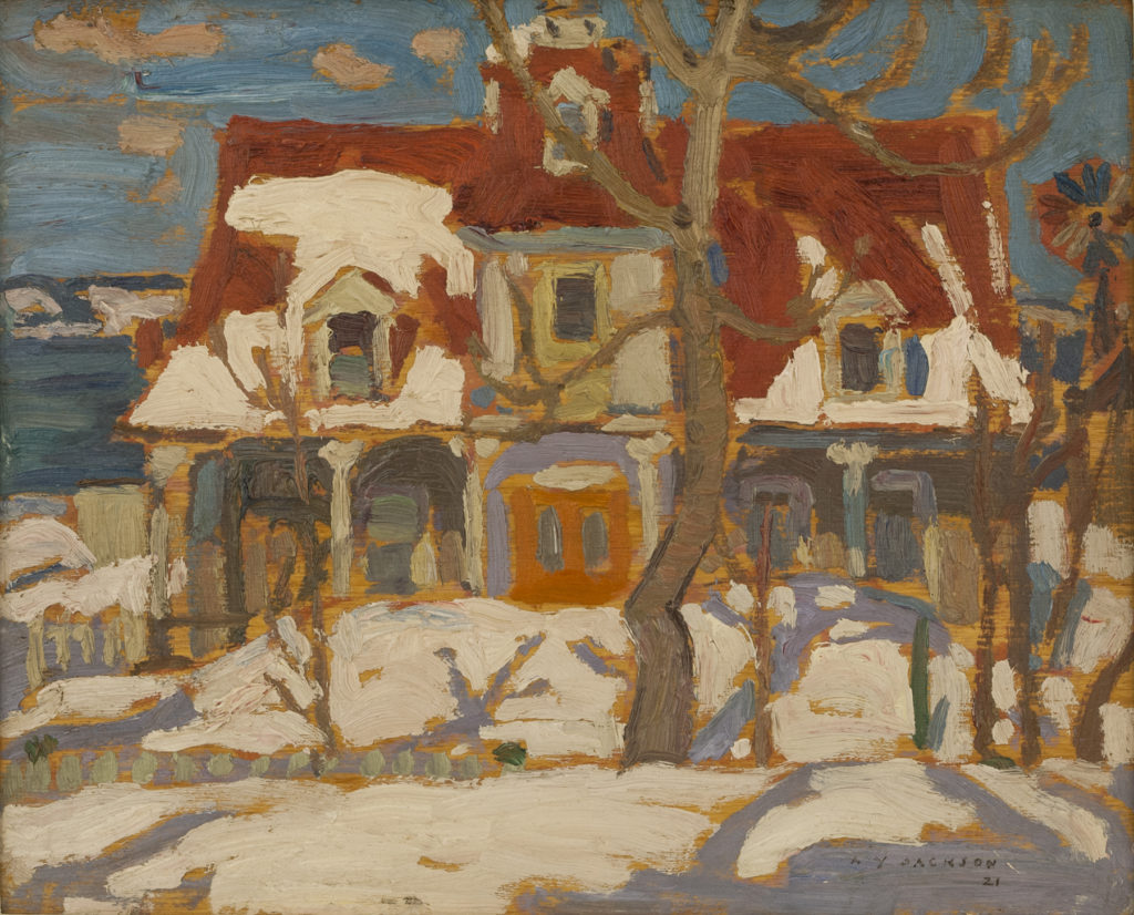 Alexander Y. JACKSON A house in Cacouna, 1921 Oil 8.5" x 10.5"