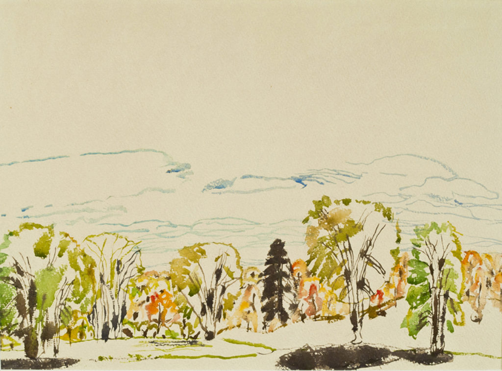 David MILNE Edge of the clearing Watercolour 14 x 19