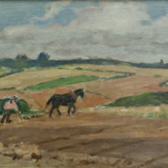 MORRICE Ploughing Brittany Oil 9 25 x 13