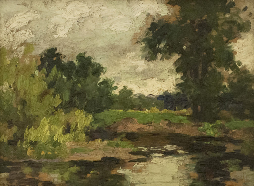 SOLD Summer landscape Oil 6'' x 8''