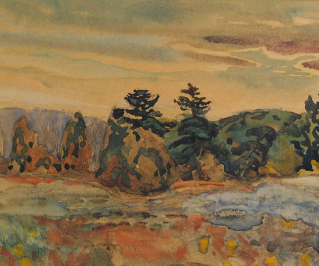 Frederick VARLEY Gatineau country Watercolour 7.75" x 9"