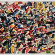 RIOPELLE Sans Titre c 1953 WC 13.5 x 17