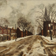 FRANCK Pearl Street Hamilton Oil 12 x 16