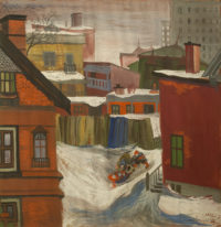 Betty GOODWIN View from my back window Gouache 11" x 10.5"