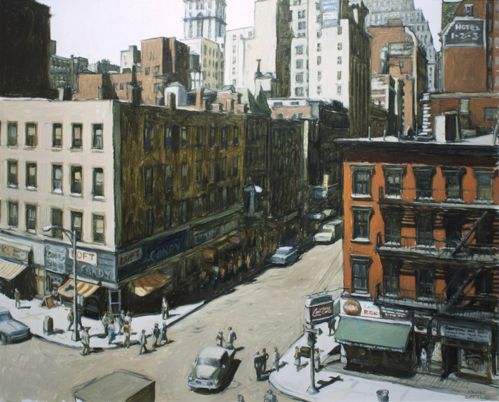 John Little West 44th at 6th Ave., NYC Oil 24" x 30"