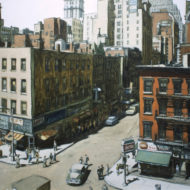 LITTLE West 44th at 6th Ave NYC OIl 24 x 30