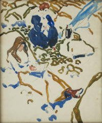 David MILNE Picnic 1913 Watercolour 12" x 10"