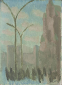 Philip SURREY Windsor Station, 1965 Oil 8" x 6"