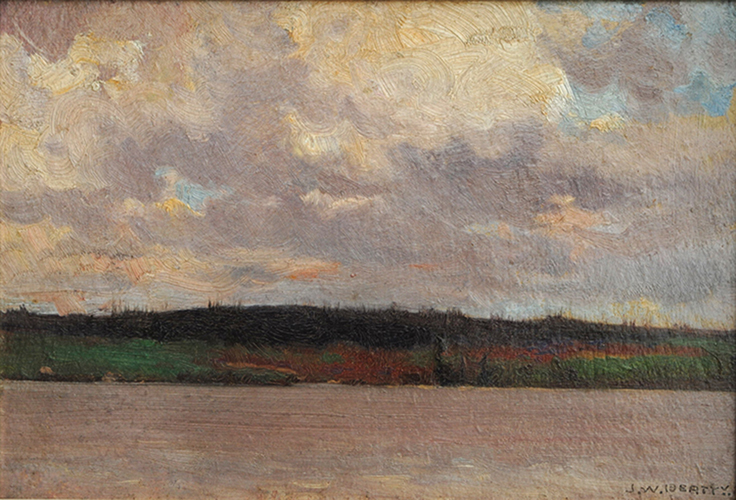John BEATTY Evening cloud Northland c 1910 Oil 6.5" x 10"