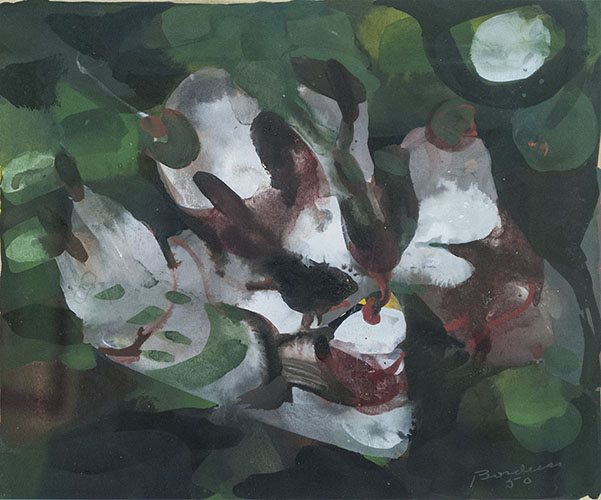 Paul-Emile BORDUAS Untitled 1950 Gouache 8 75 x 9 75