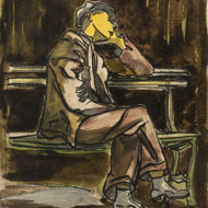 BRANDTNER Depression years Watercolour 10 x 7 25 x 16