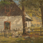 BROWNELL Wayside cottage 1920 Oil 9 25 x 14 25