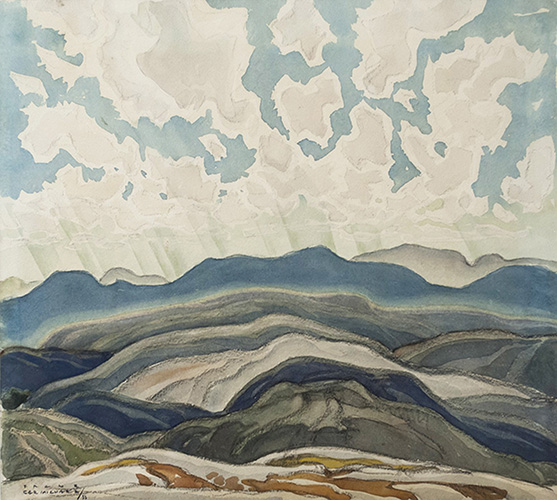 Franklin CARMICHAEL La Cloche Hills 1933 Watercolour 11.25" x 13.25"