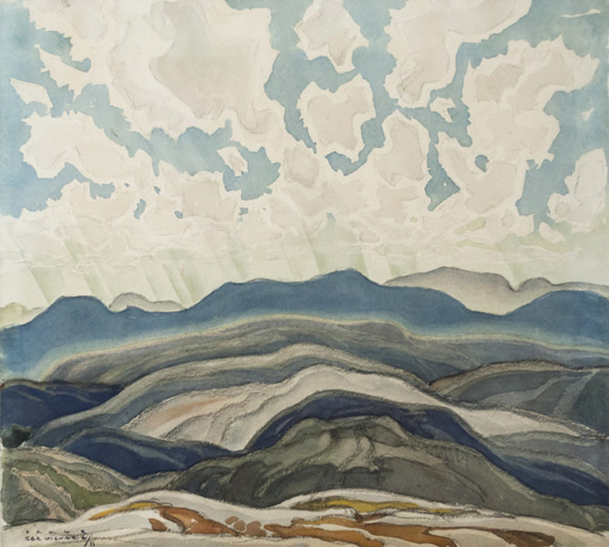 Franklin CARMICHAEL La Cloche Hills 1933 Watercolour 11.25" x 13.25"