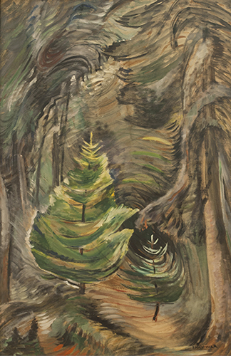 Emily CARR Forest interior Oil 34.75" x 22.5"