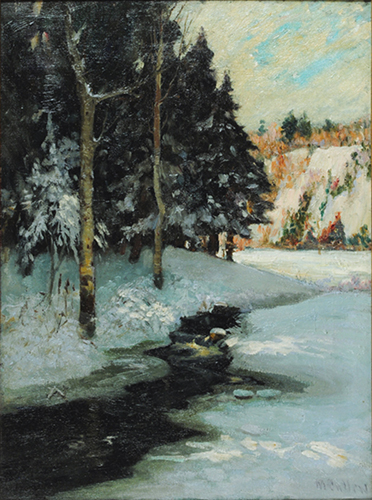Maurice CULLEN Spring thaw, Laurentians Oil 16" x 12"