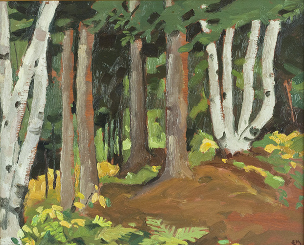 Edwin HOLGATE Treescape Oil 8.5" x 10.5"