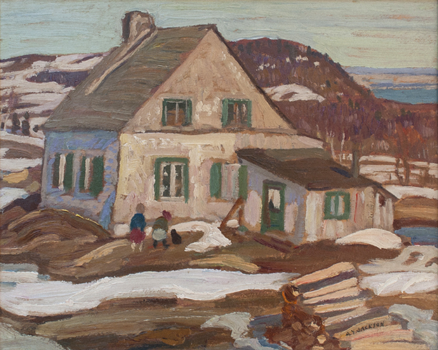 Alexander Y. JACKSON French Canadian farm, 1932 Oil 8.5" x 10.5"