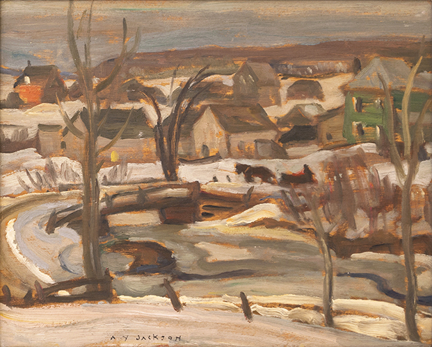 Alexander Y. JACKSON St-Cecile de Masham, 1949 Oil 8.5" x 10.5"