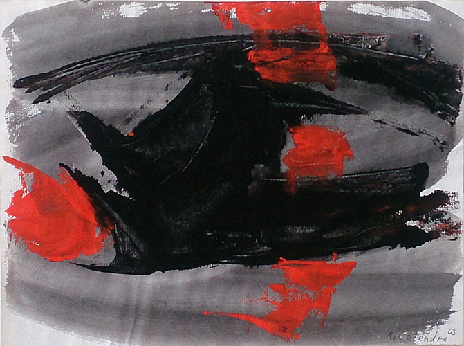 Rita LETENDRE Untitled, 1963 Casein 8.75" x 11.75"