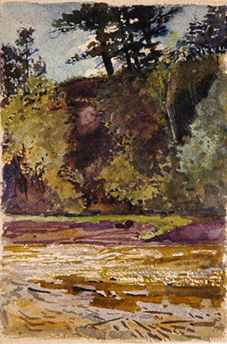 J.E.H. MACDONALD Humber River, 1918 Watercolour 7" x 5"