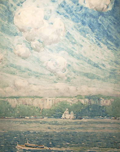 David MILNE Hudson River Palisades, 1910 WC 23.25" x 18.15"