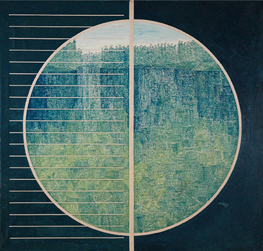 Kazuo NAKAMURA Suspended landscape, 1969 Oil 43" x 45"