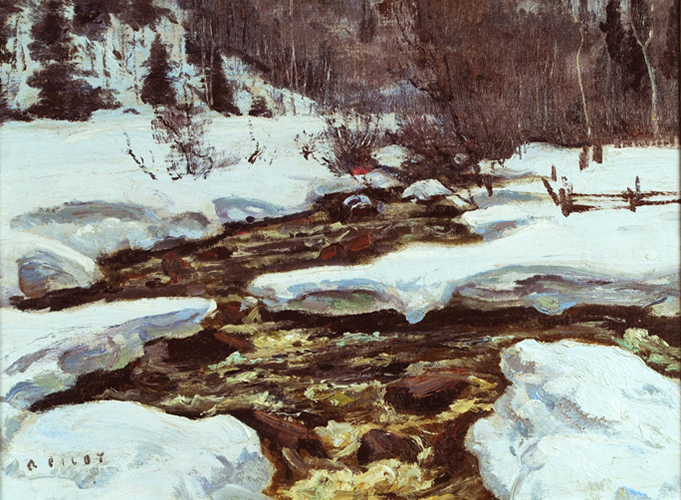Robert PILOT Stream in winter Oil 12.5" x 17"