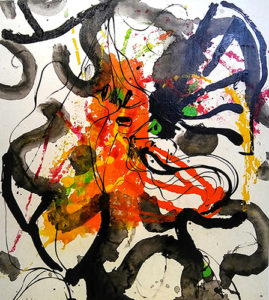 Michel BEAUCAGE Fiori I 2017 Mixed media 40" x 36"