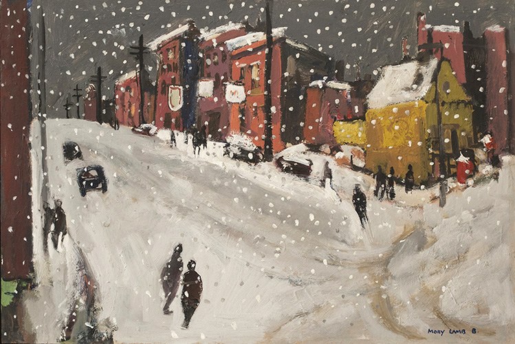 Molly Lamb BOBAK Snow in St. John Oil 16" x 24"