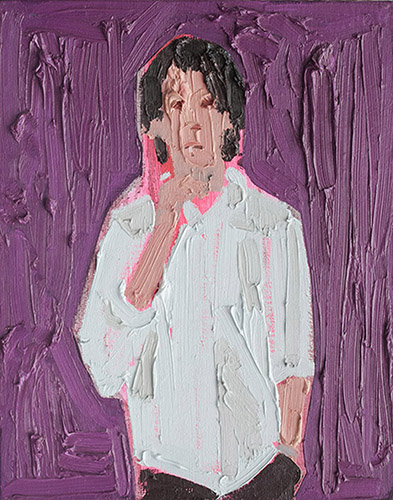 Kim DORLAND Man with cigarette Oil 14" x 11"