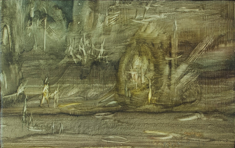 Marcelle FERRON Sans titre, 1947 Oil 10" x 8"