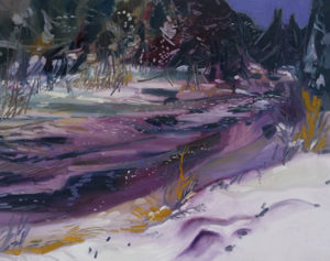 Byron HODGINS Ice flow Oil 43" x 54"