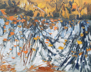 Byron HODGINS Wave form Oil 11" x 14"
