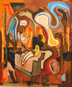 Harold KLUNDER Out of the cavern of my eye Oil 32" x 28"