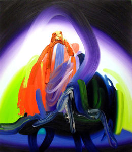 Erin LOREE Safe under covers Oil 29" x 25"